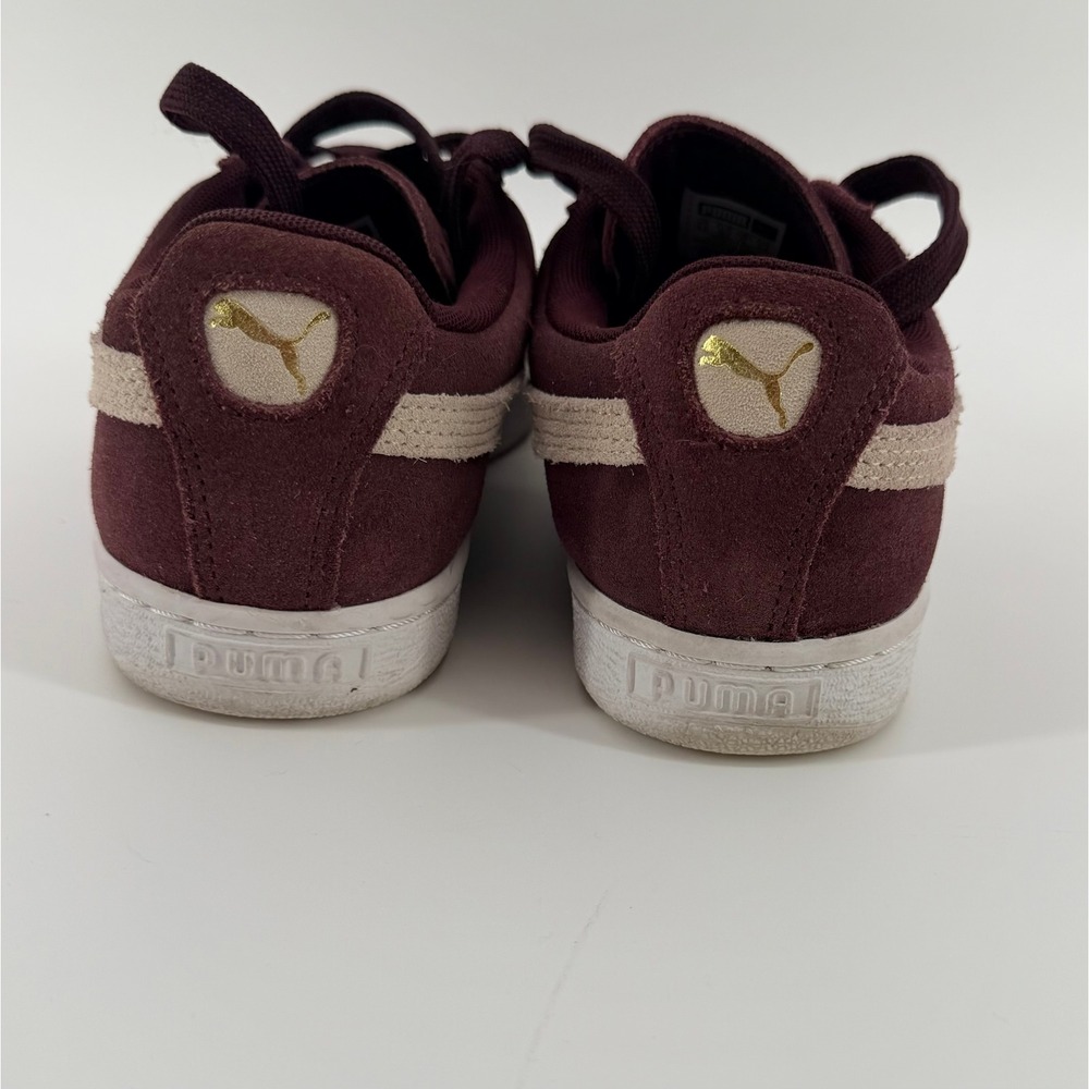 Puma Suede Leather Classic Burgundy Wine Purple Womens Sneakers 355462 40 Size 8 - Picture 3 of 8